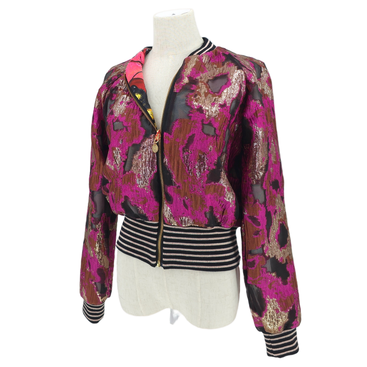 Medium Bougainvillea and Gold Brocade