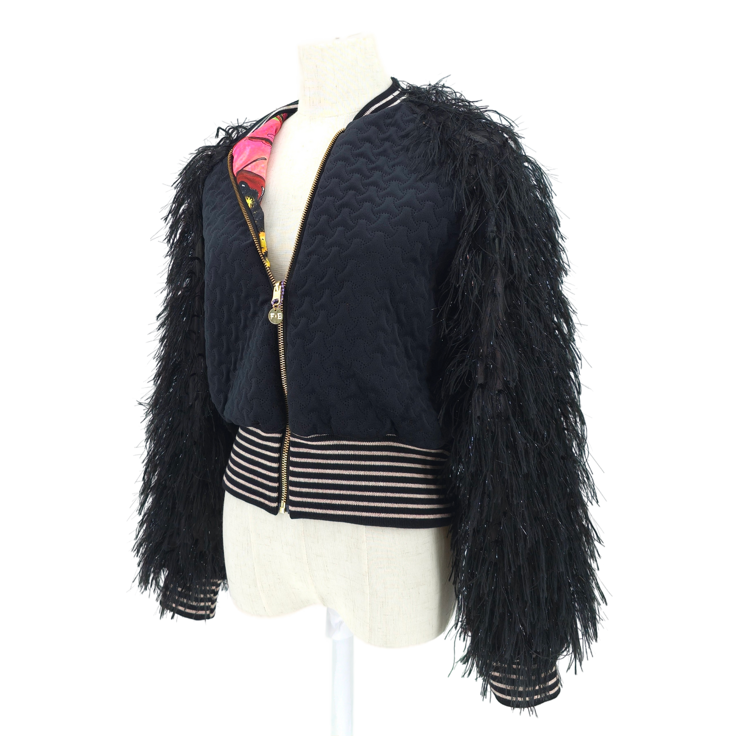 Small Black Feather Like Sleeves