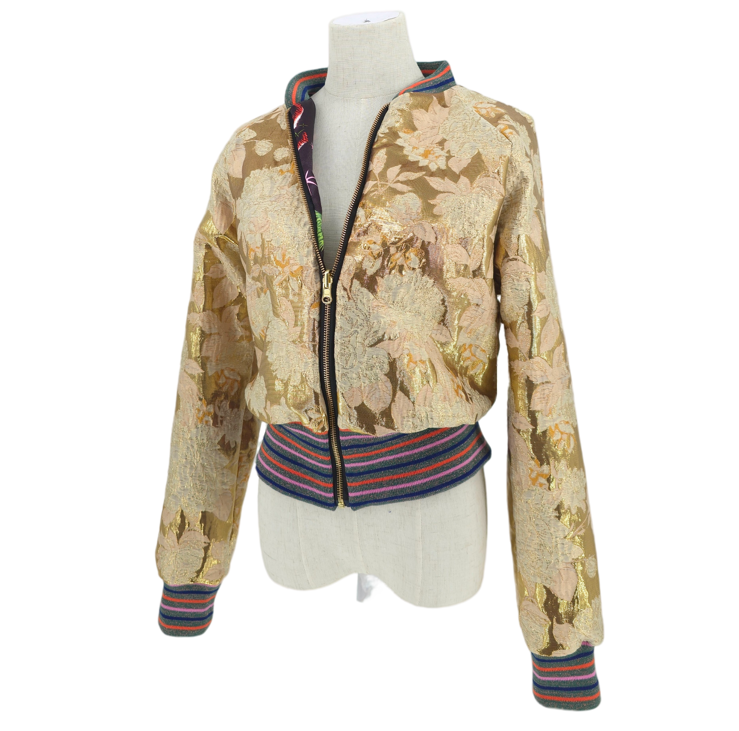 Large Gold Flower Brocade
