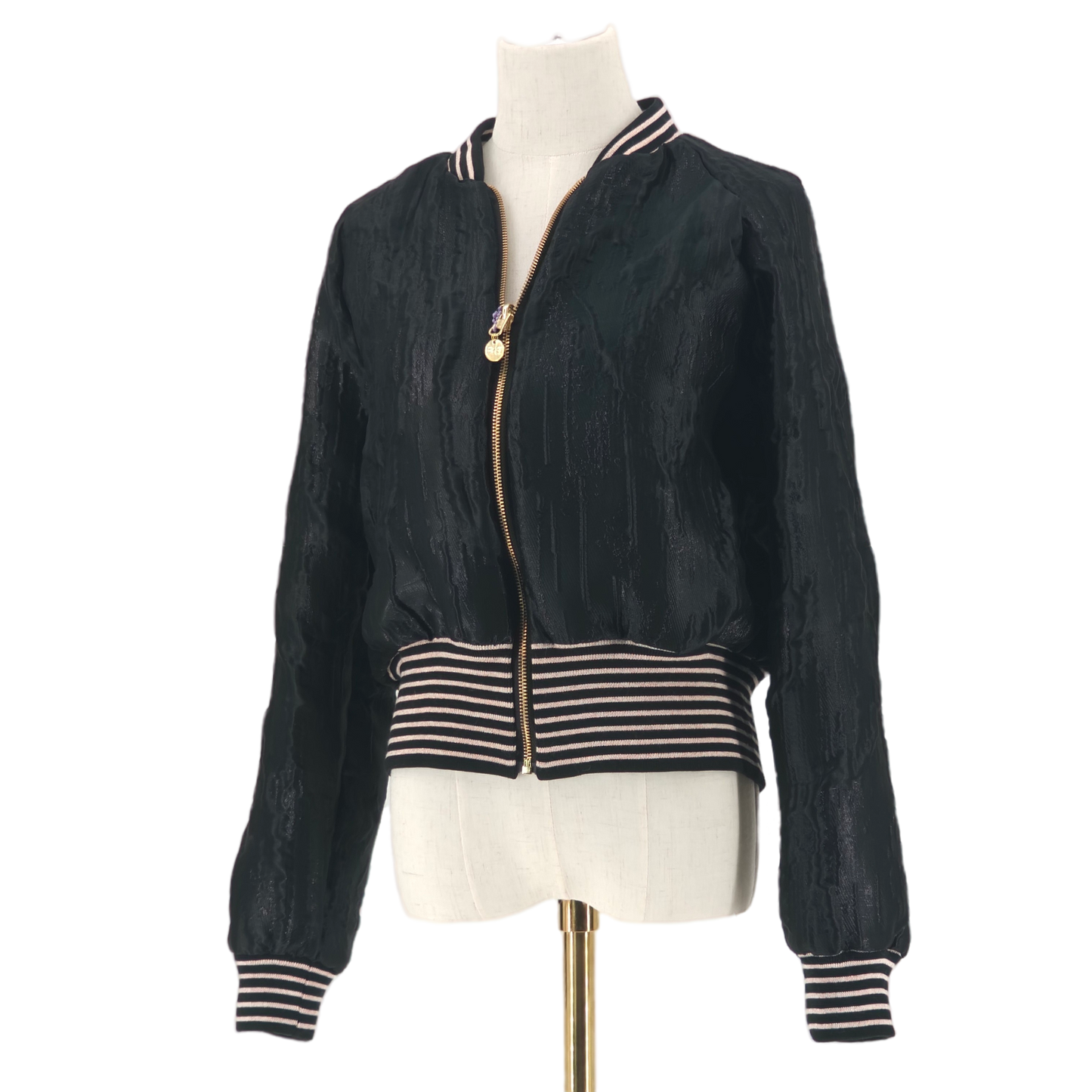 Large Black Brocade