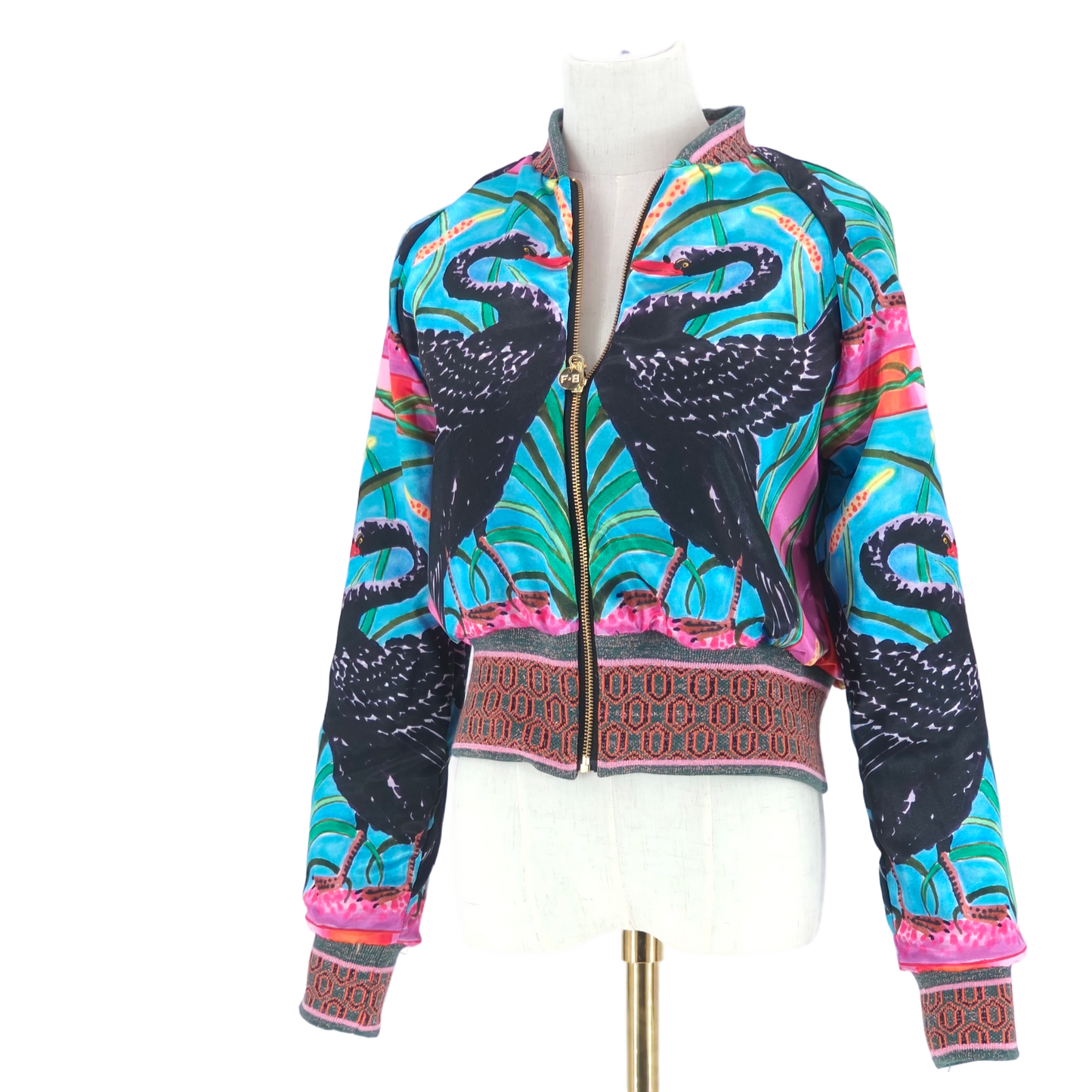 Medium Glowing Metallic Pink and Orange Brocade