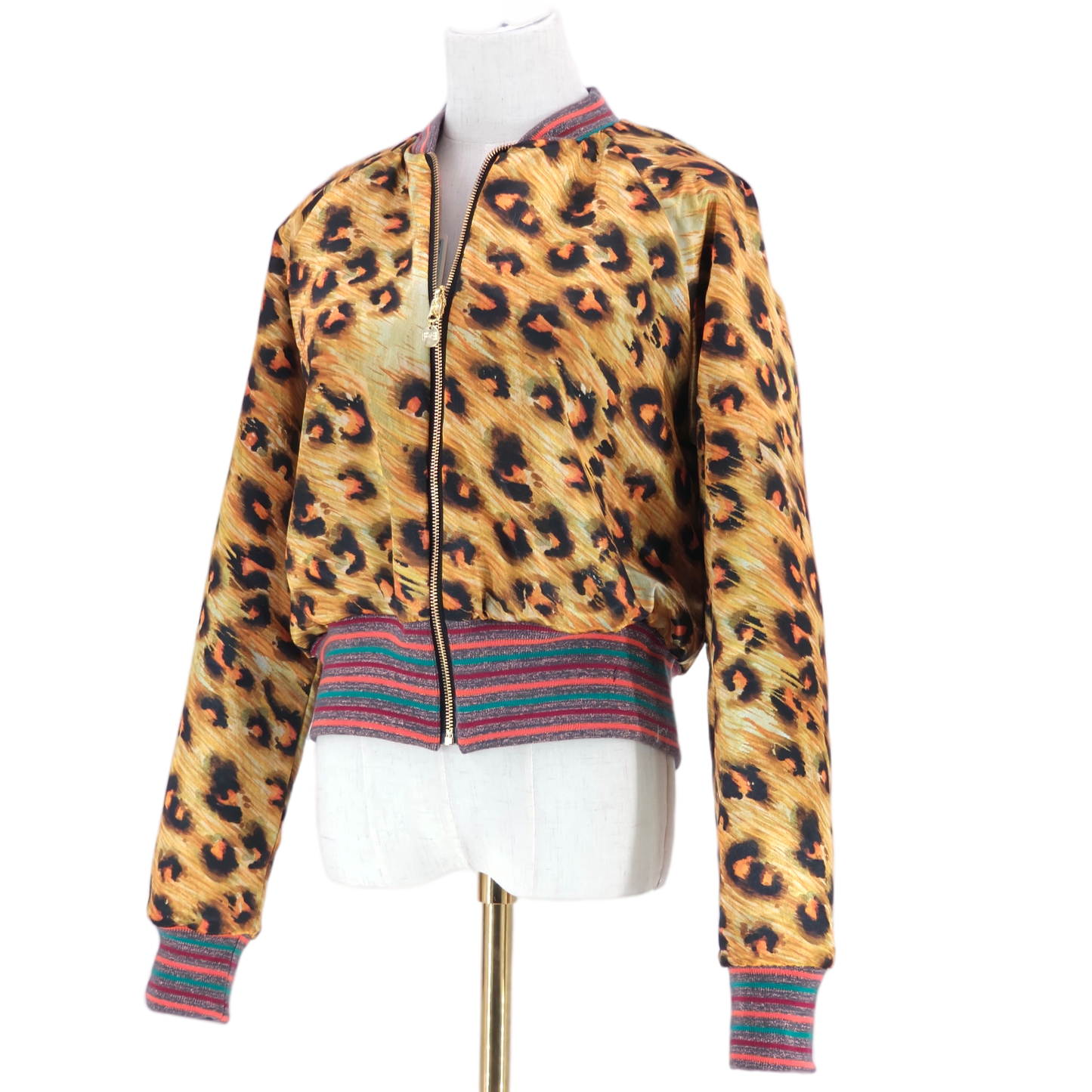 Large Metalic Pink and Mint Green Floral Brocade