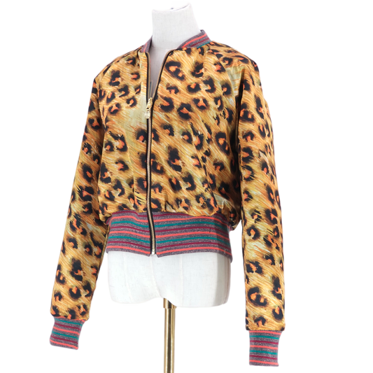 Large Metalic Pink and Mint Green Floral Brocade