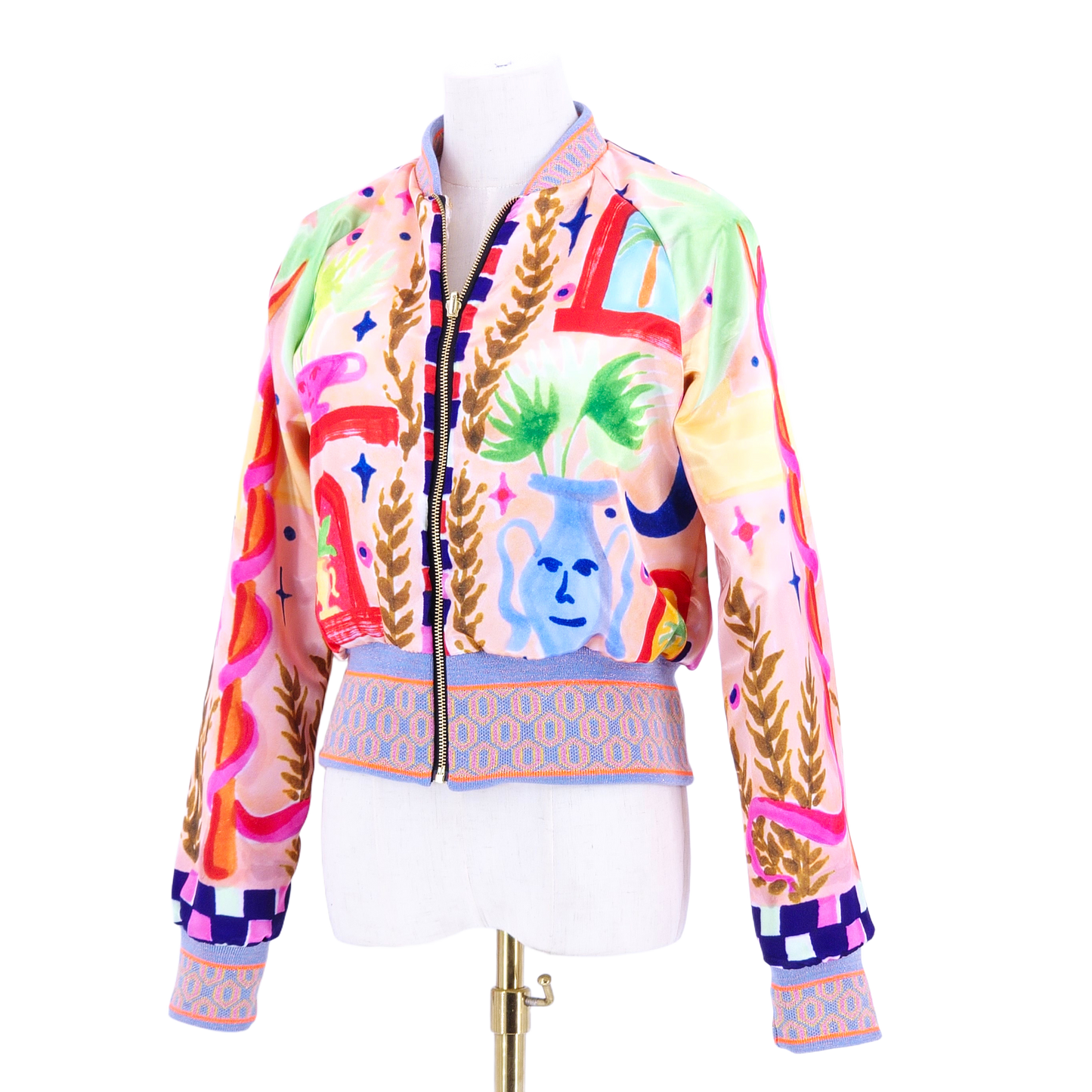Small Peach and Bronze Brocade