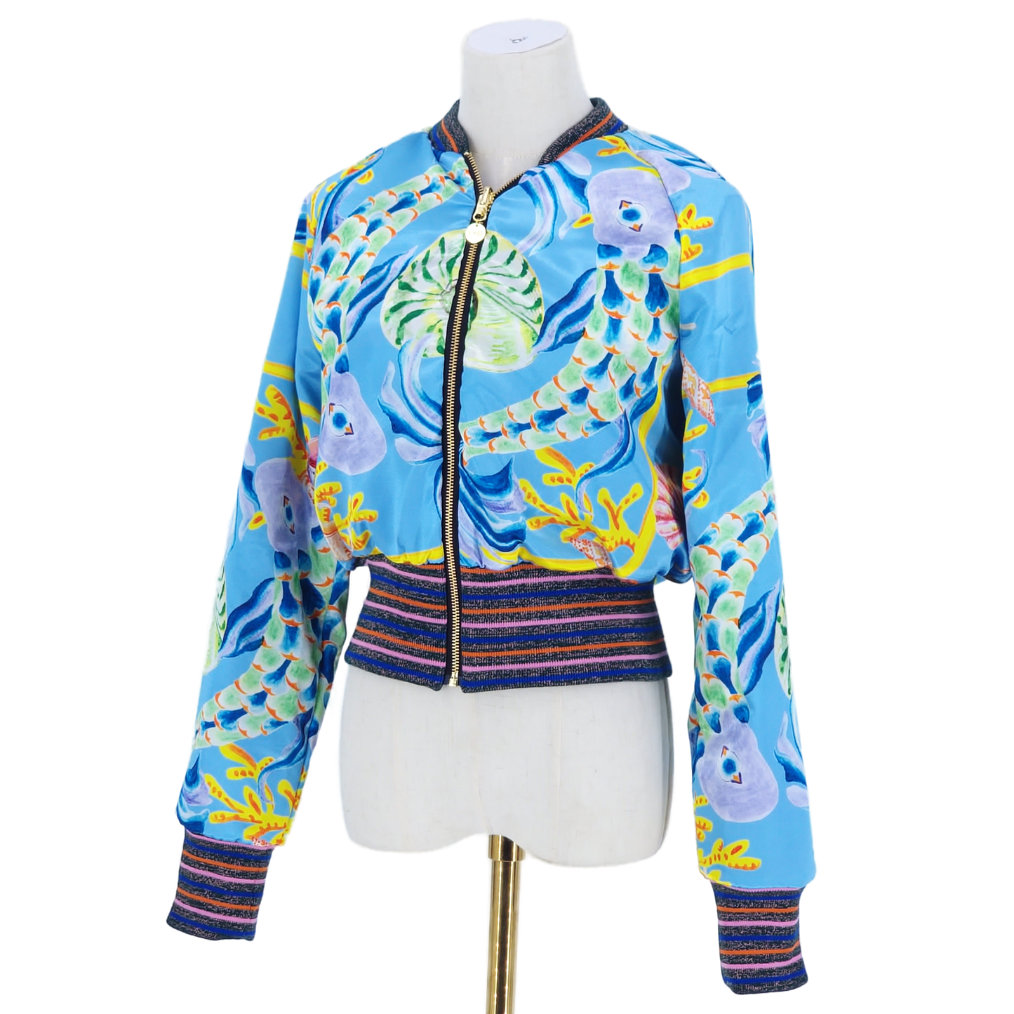 Small Gold and Blue Brocade