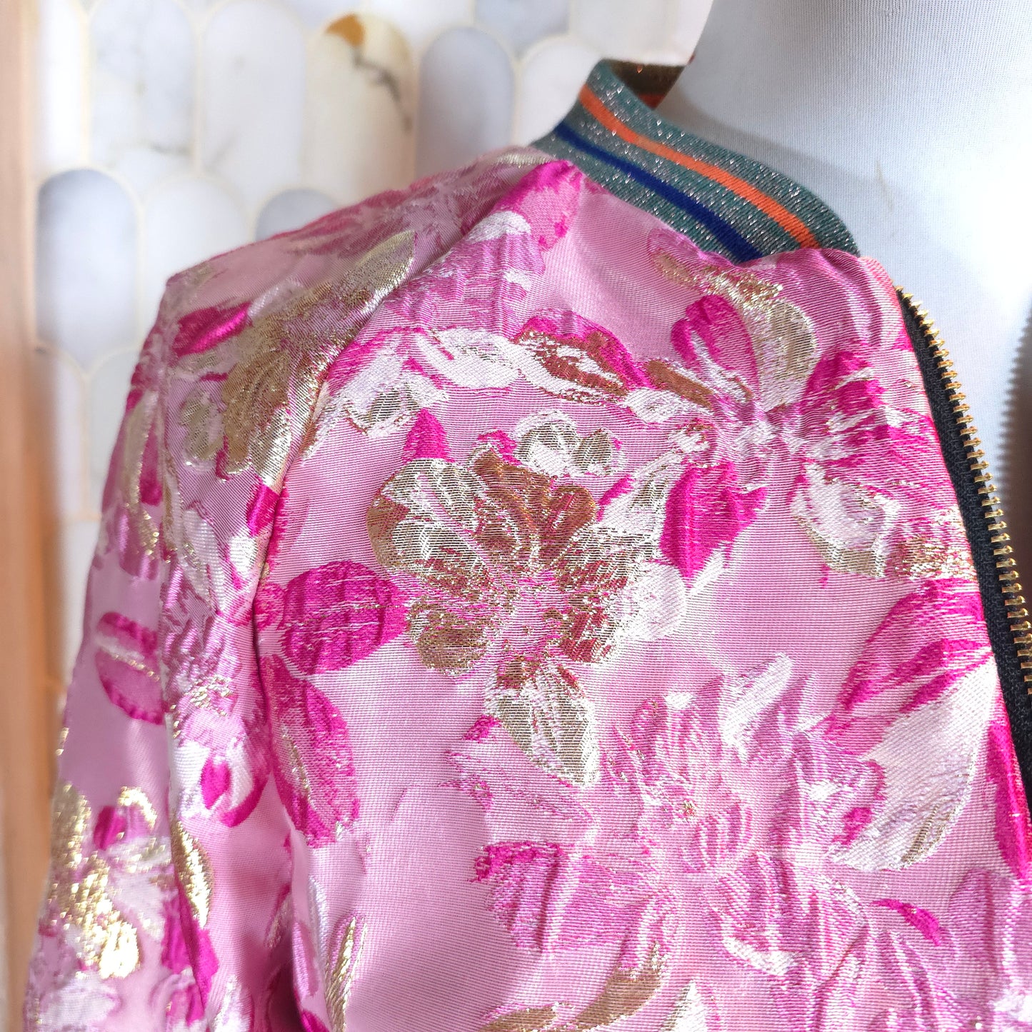 Medium Pink Brocade
