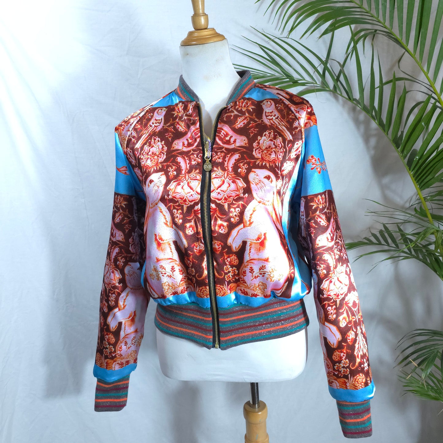Large Plum and Pink Brocade