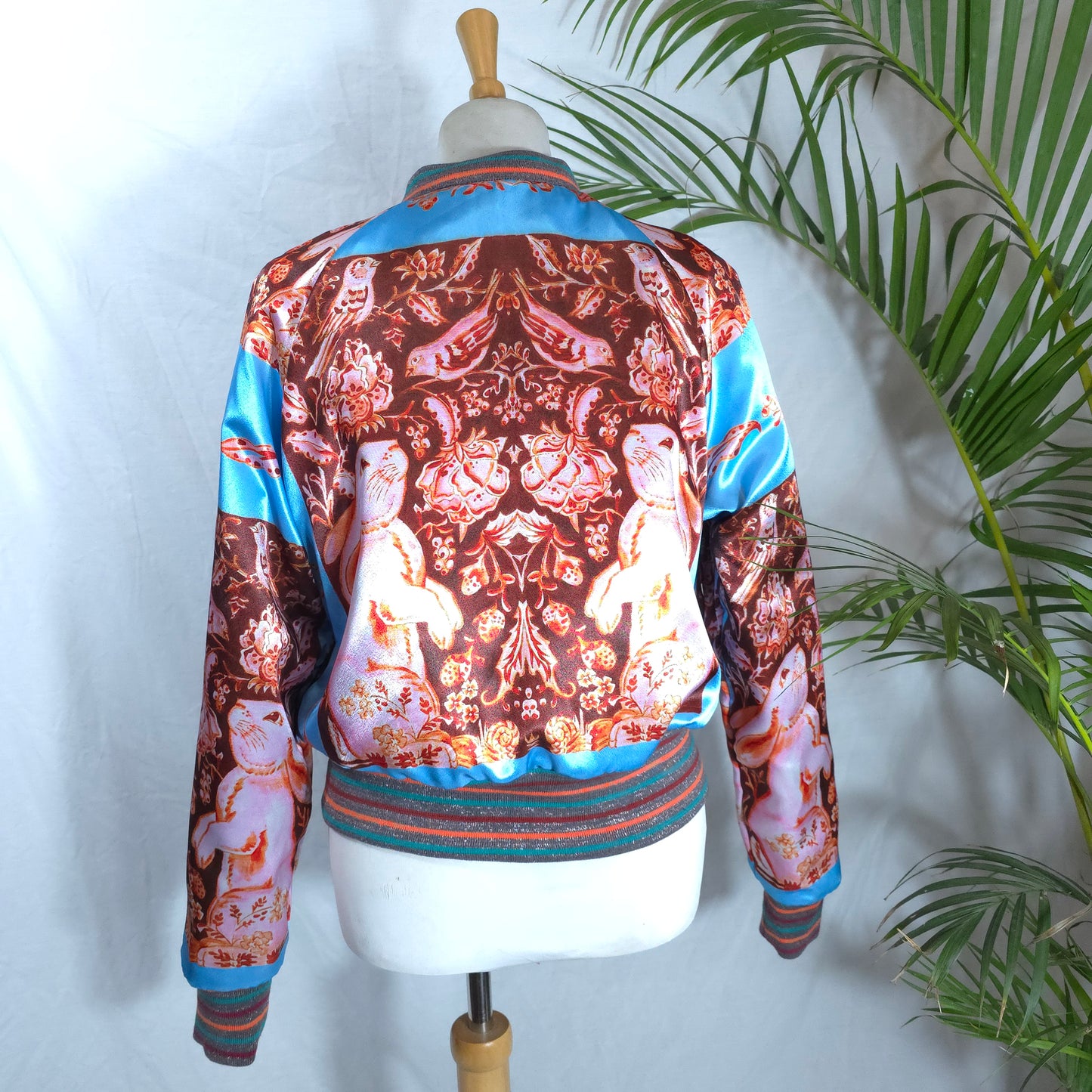 Large Plum and Pink Brocade