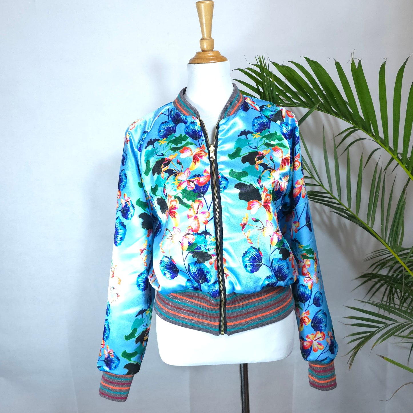 Large Emerald, Teal and Bronze Brocade