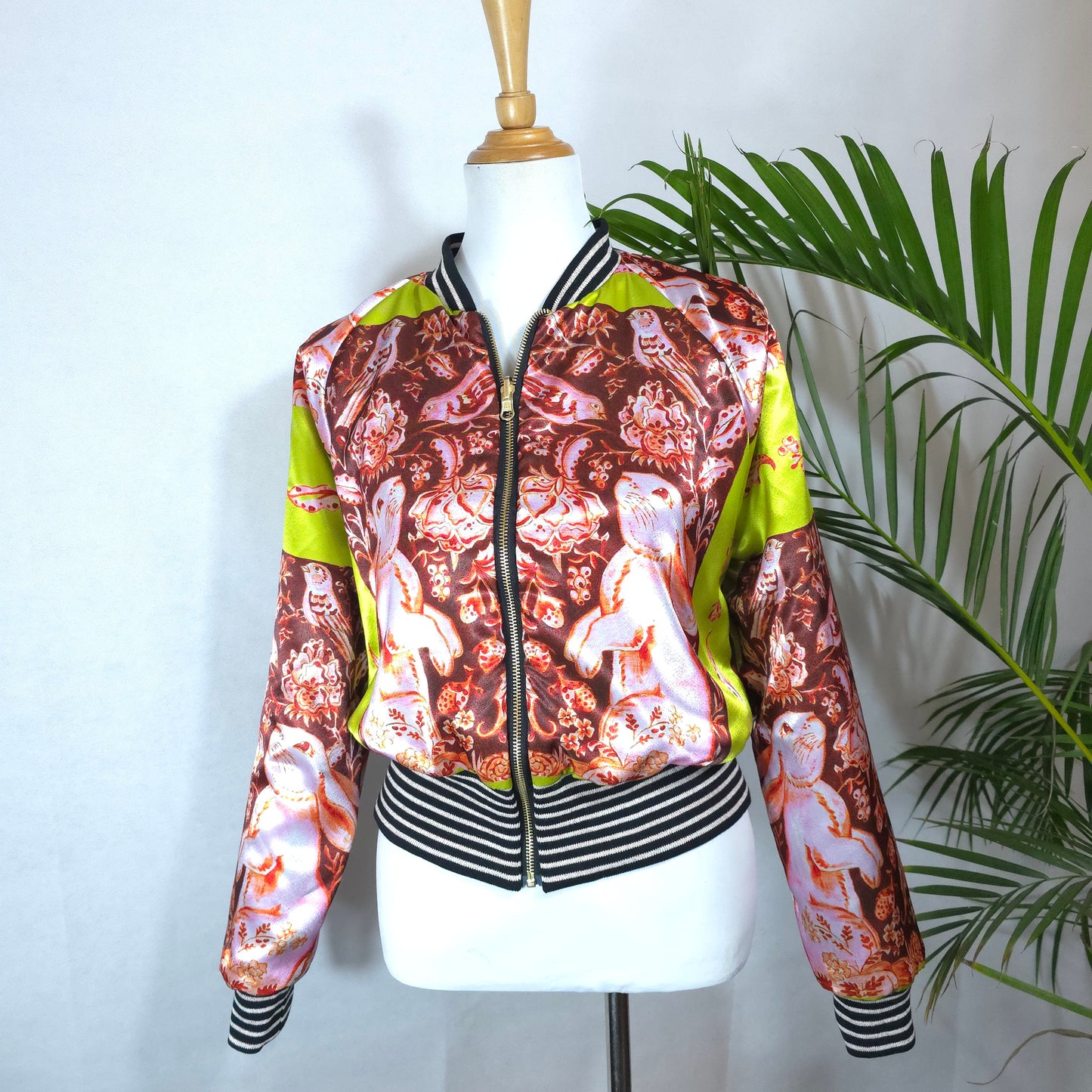 Large Black Brocade