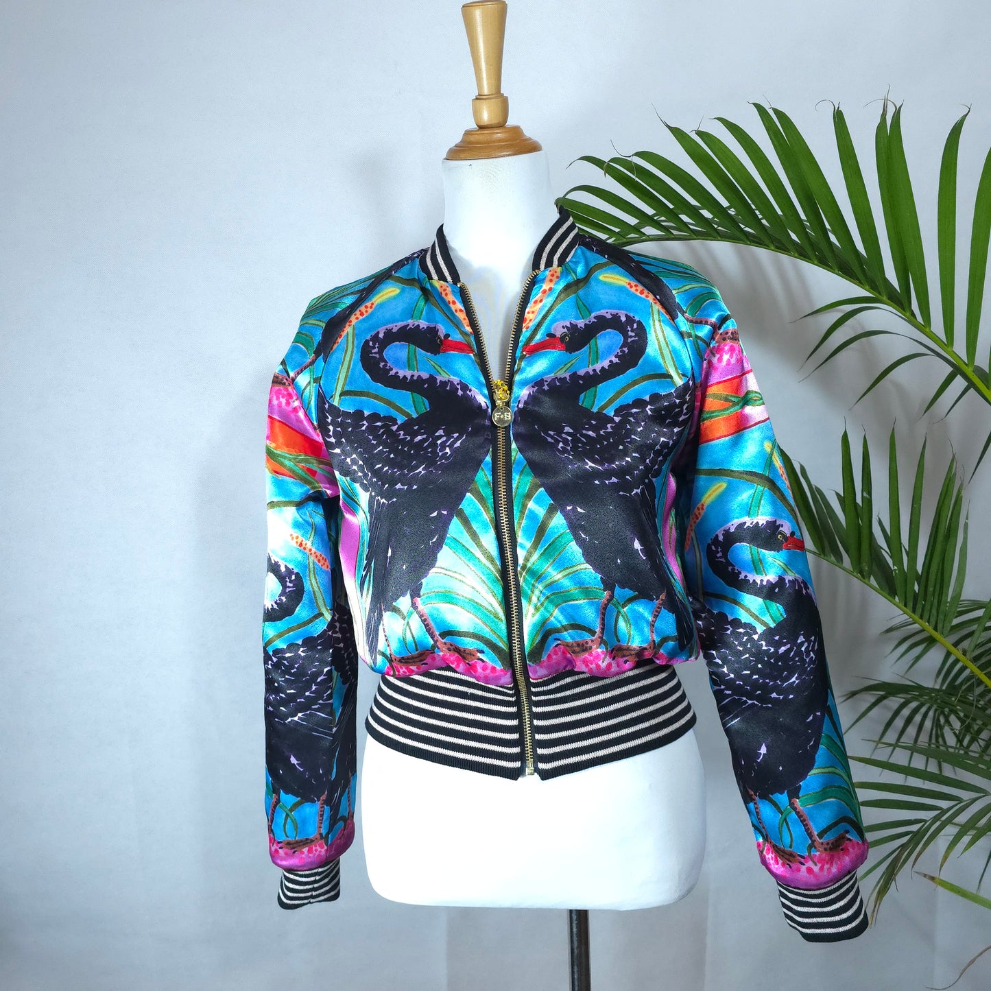 Small Black and Silver Brocade