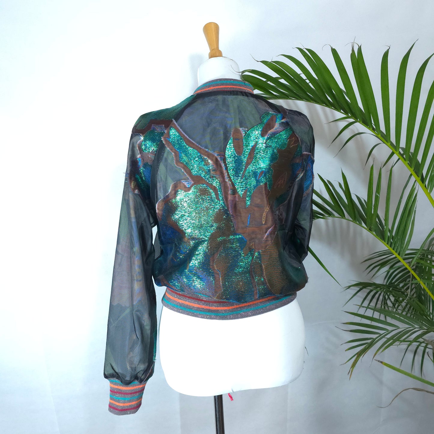 Small Green, Purple and Gold Brocade