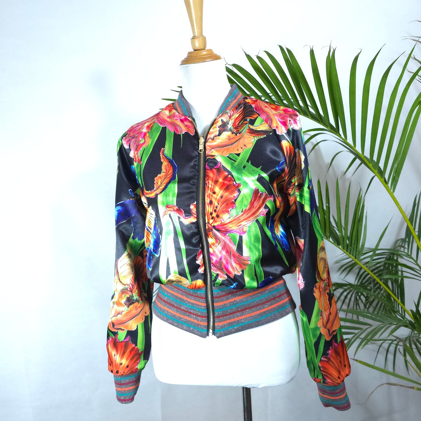Small Green, Purple and Gold Brocade