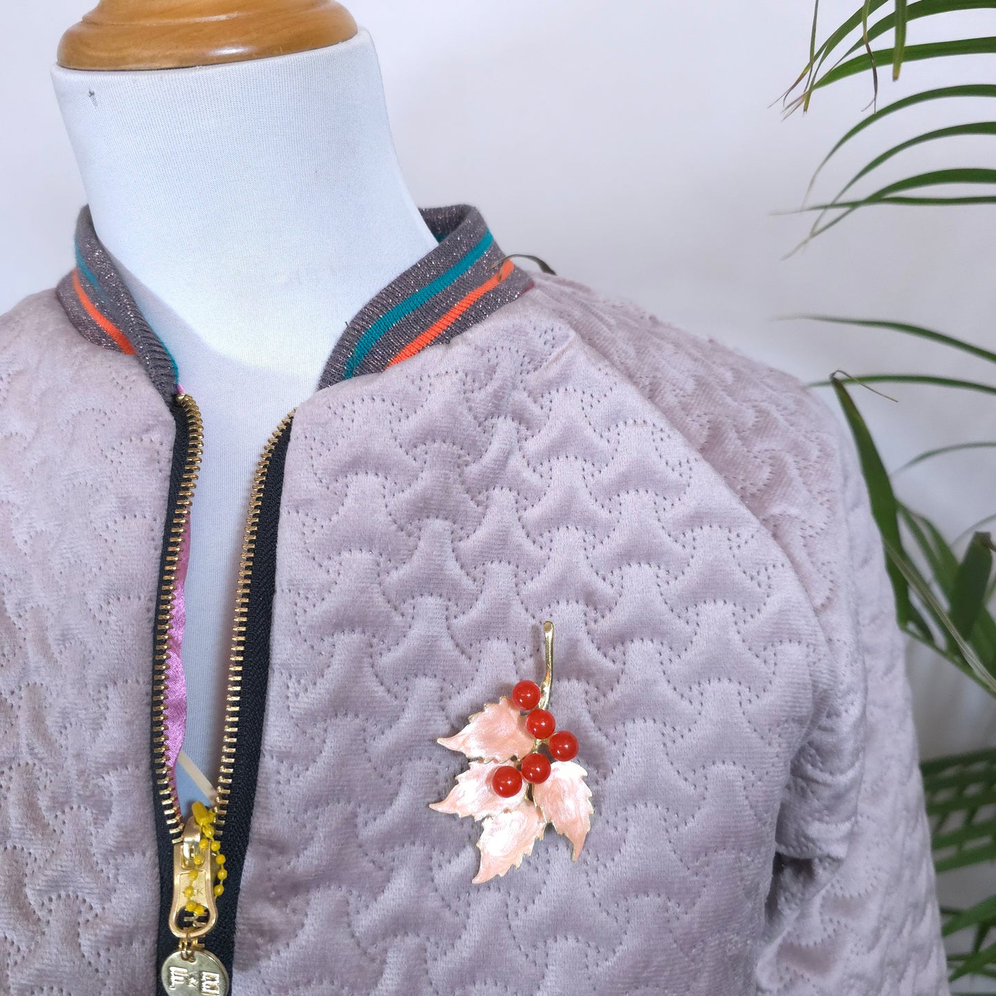 Medium Pale Pink Quilted Velvet