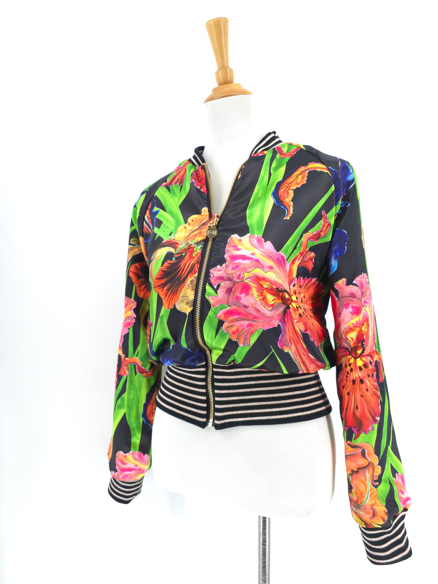 Medium Purple, Green and Gold Brocade