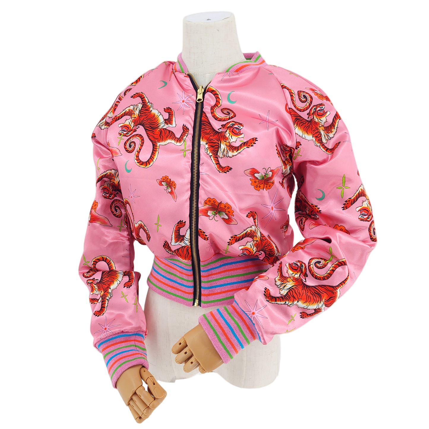 Small Yellow, Mint and Pink Brocade