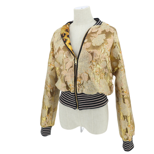 Medium Gold Flower Brocade