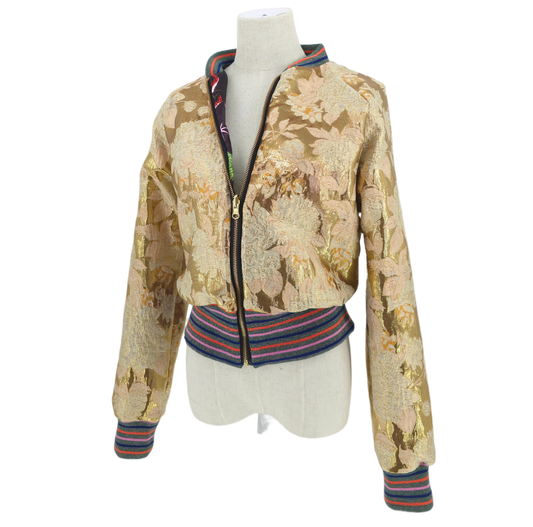 Large Gold Flower Brocade