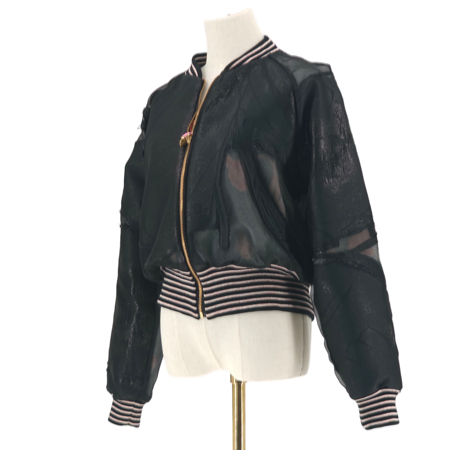 Large Jet Black Brocade