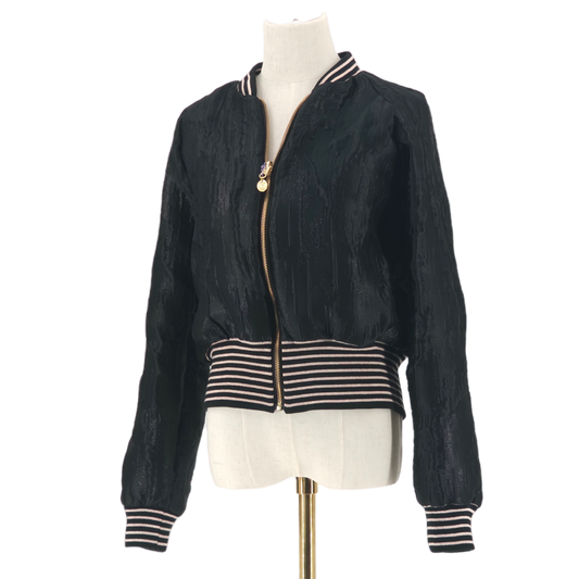 Large Black Brocade