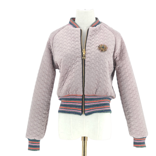 Medium Pale Pink Quilted Velvet