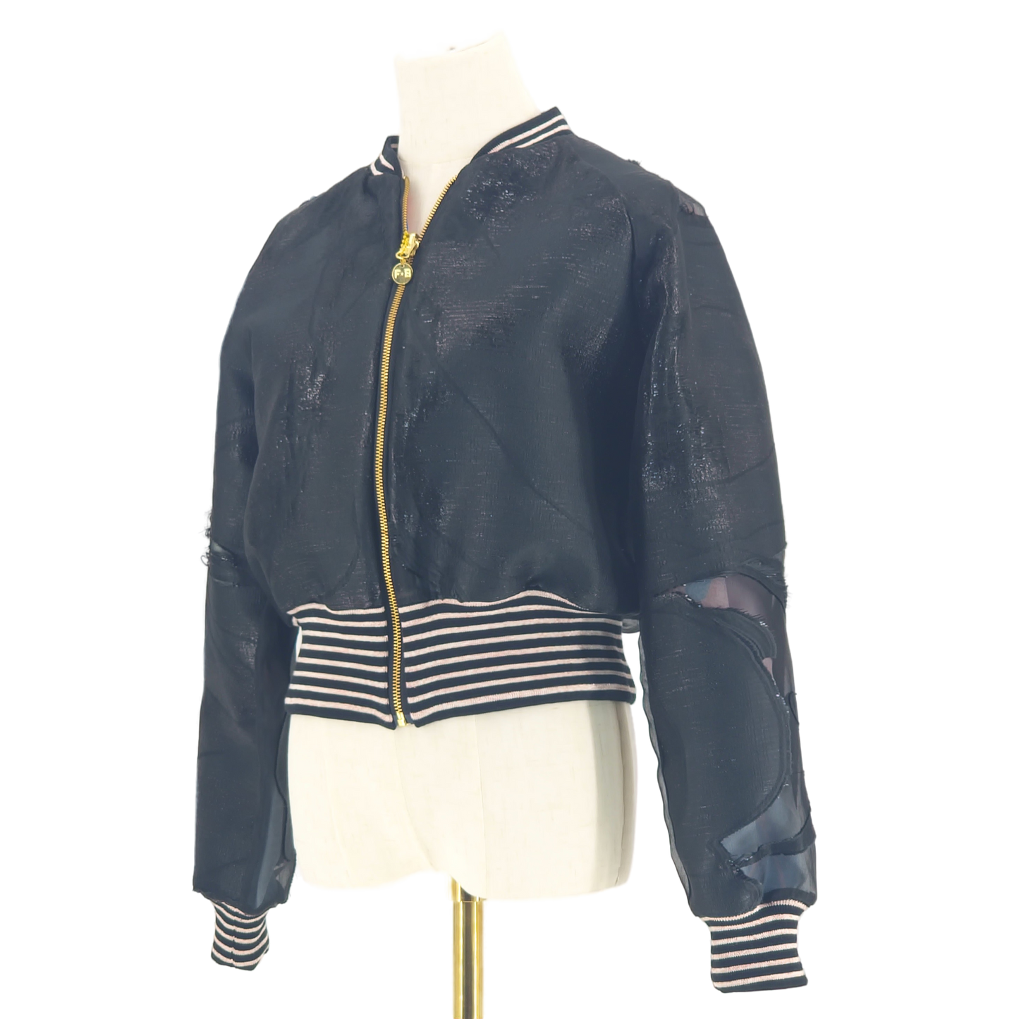 Medium Black Brocade