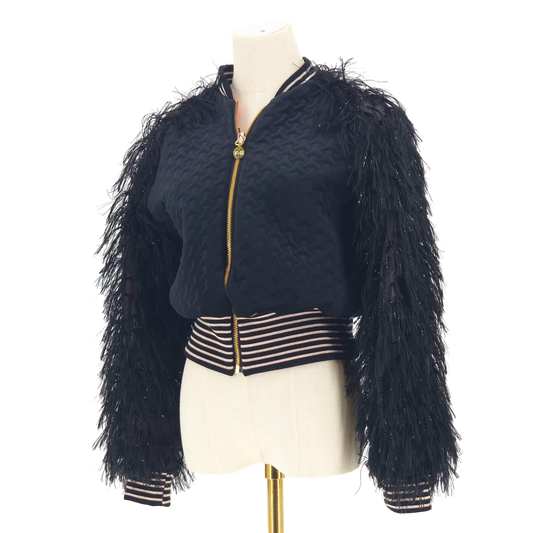 Small Black Feather Like Sleeves