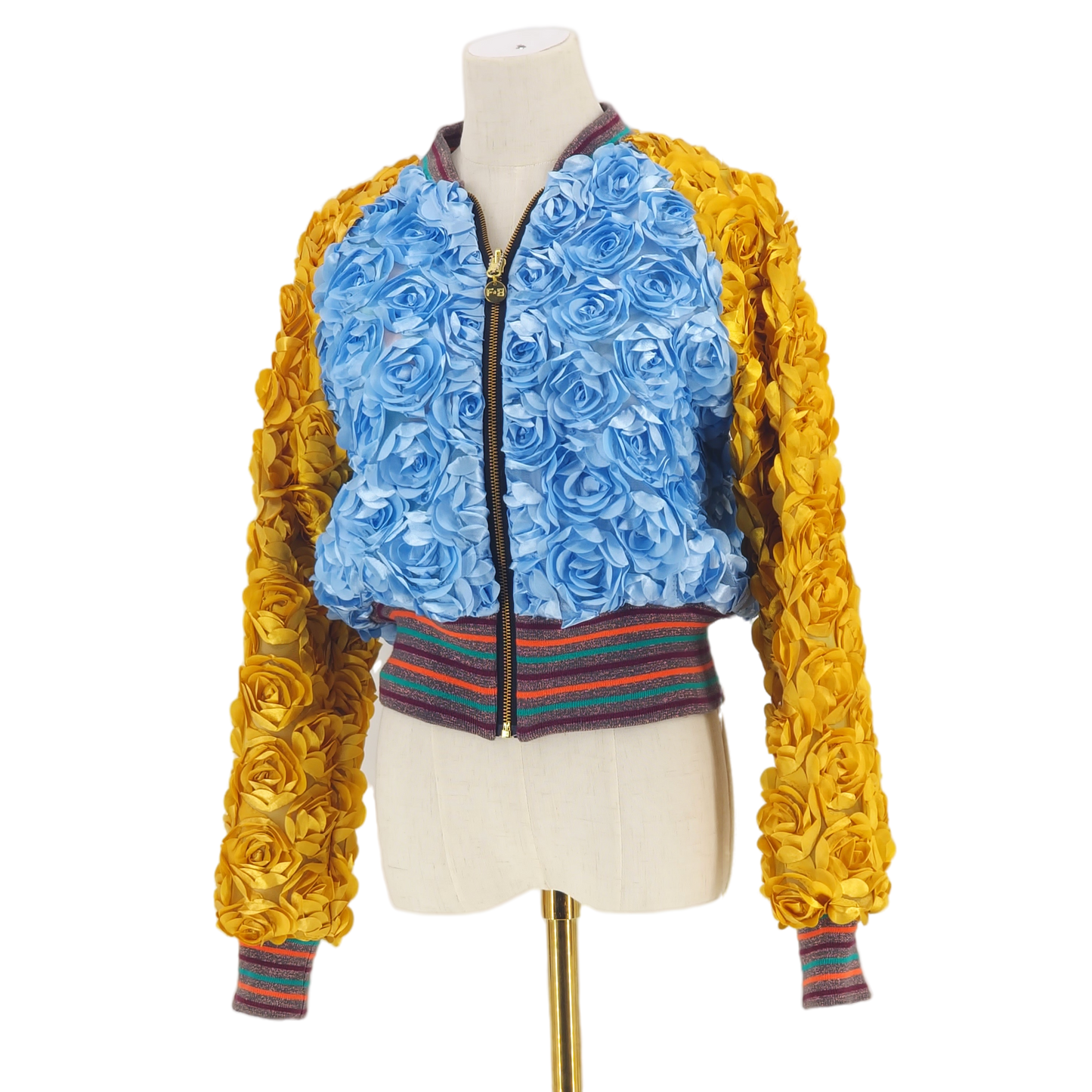 Small Alice Blue and Mustard Roses