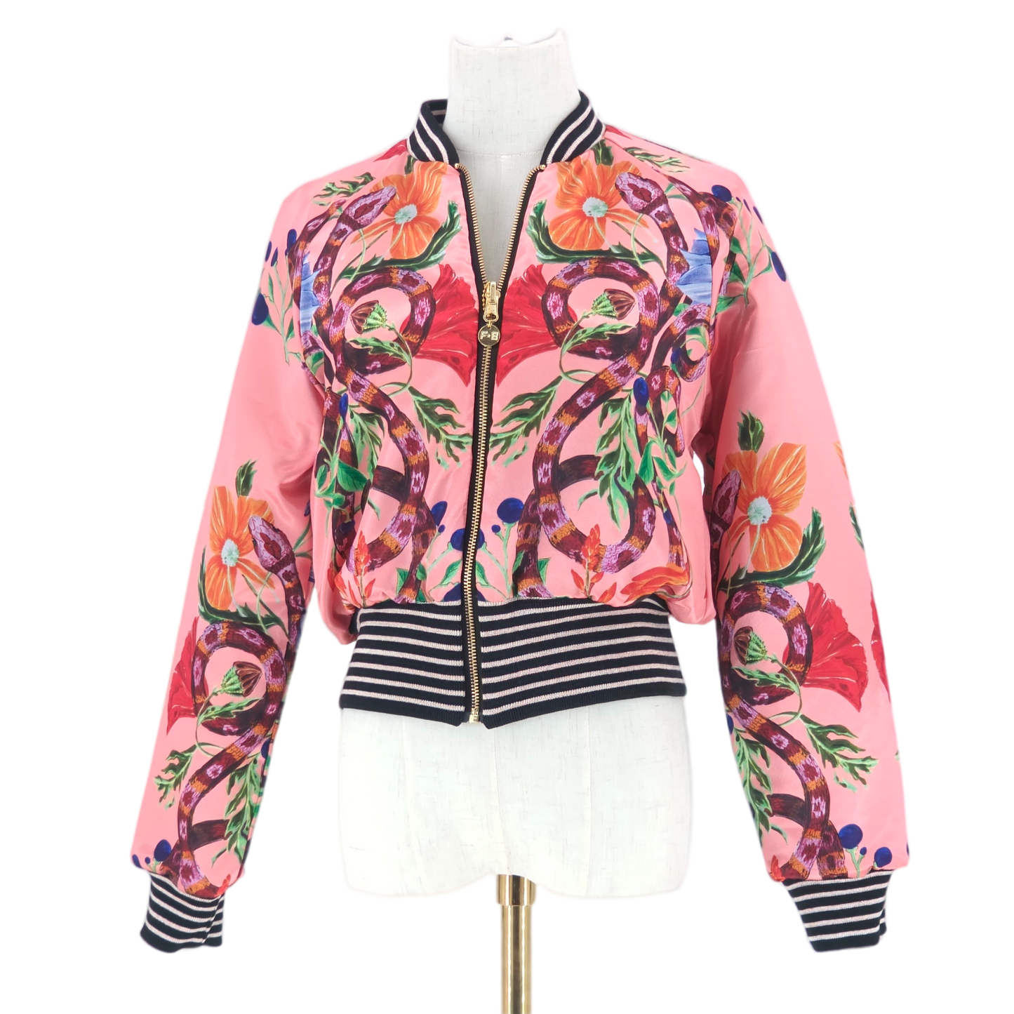 Small Silver and Gold Flower Brocade