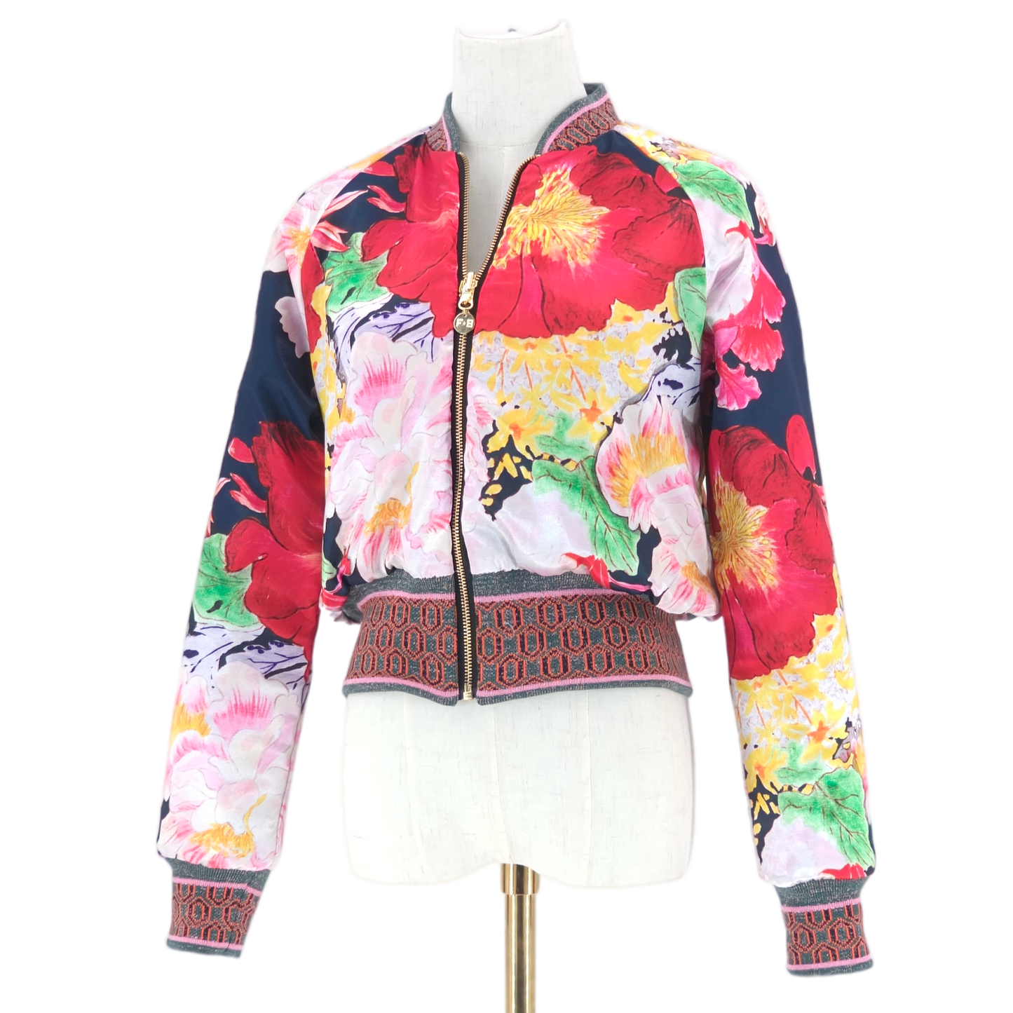 Small Silver and Gold Flower Brocade