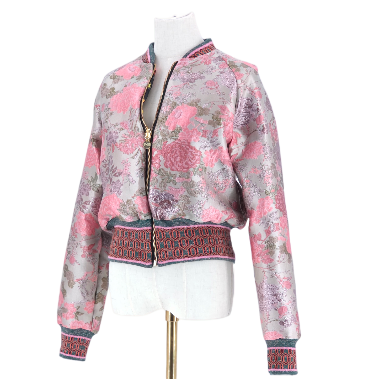 Large Shades of Pink Flower Brocade