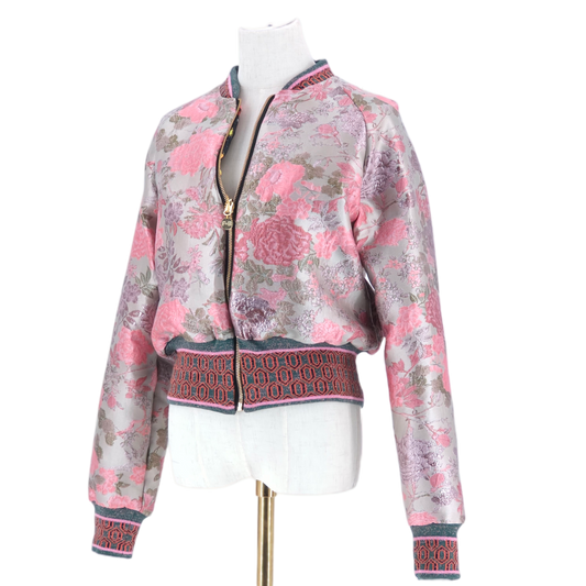 Large Shades of Pink Flower Brocade