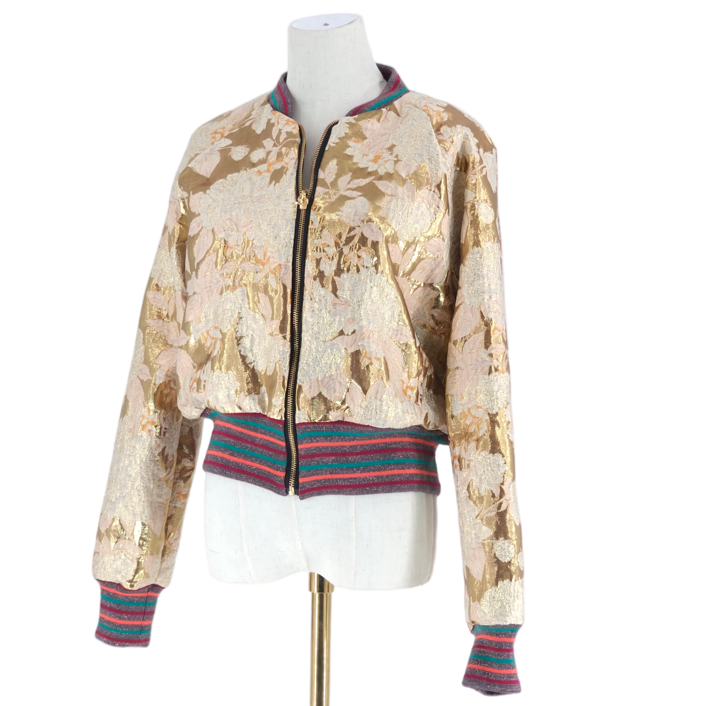 Large Gold Flower Brocade