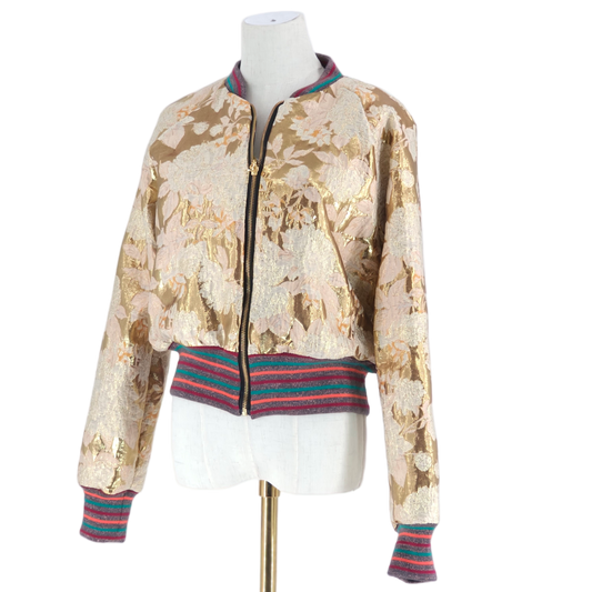 Large Gold Flower Brocade