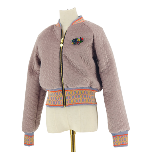 Small Pale Pink Quilted Velvet