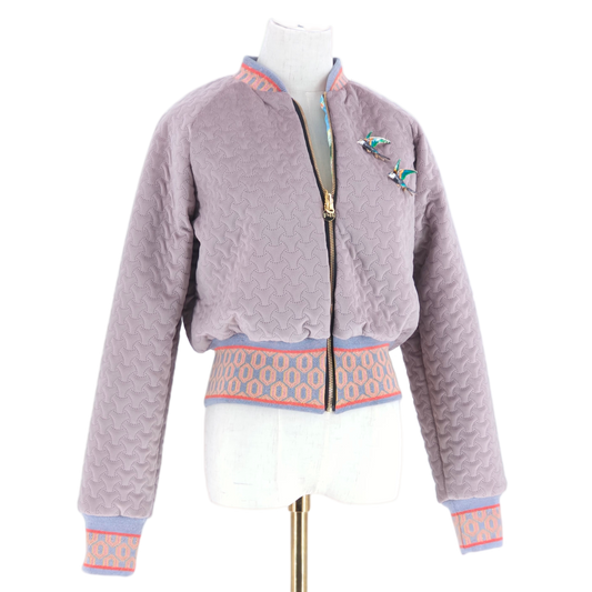 Medium Pale Pink Quilted Velvet