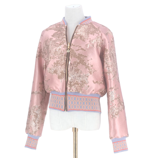 Large Blush Pink and Gold Brocade