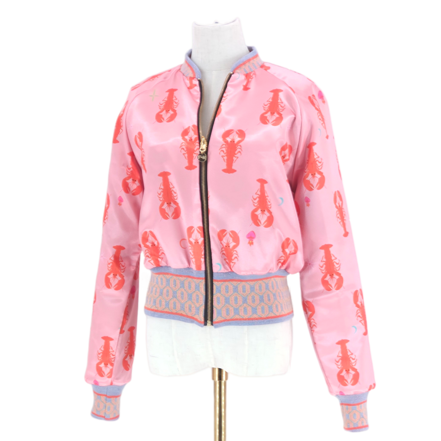 Large Blush Pink and Gold Brocade