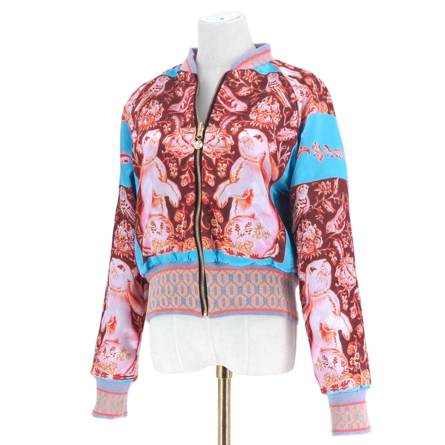 Large Shades of Royal Blue Brocade