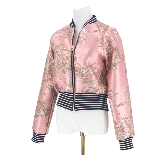 Small Blush Pink and Gold Brocade