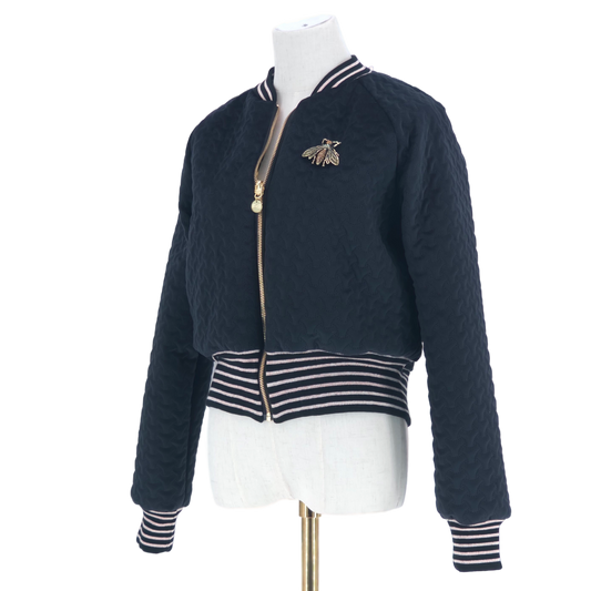 Medium Black Quilted Velvet