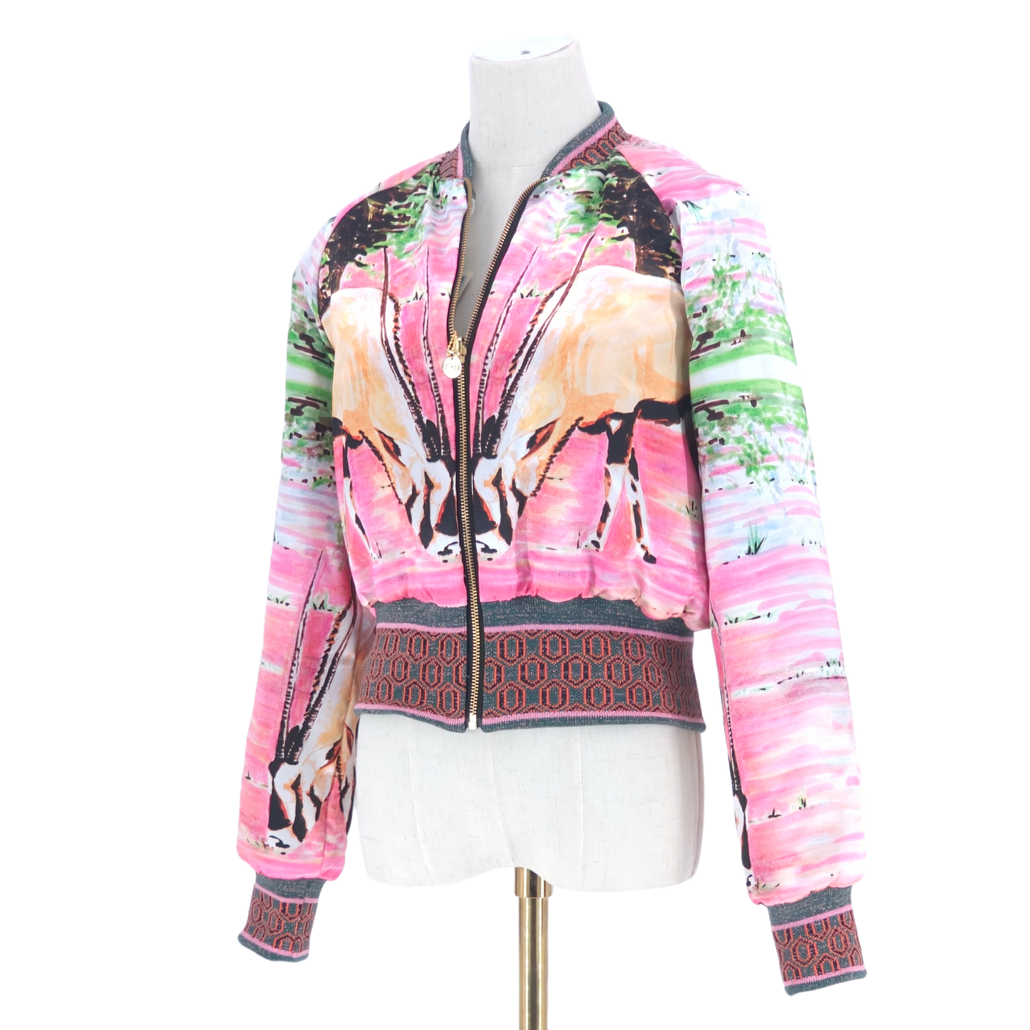 Medium Green and Gold Brocade