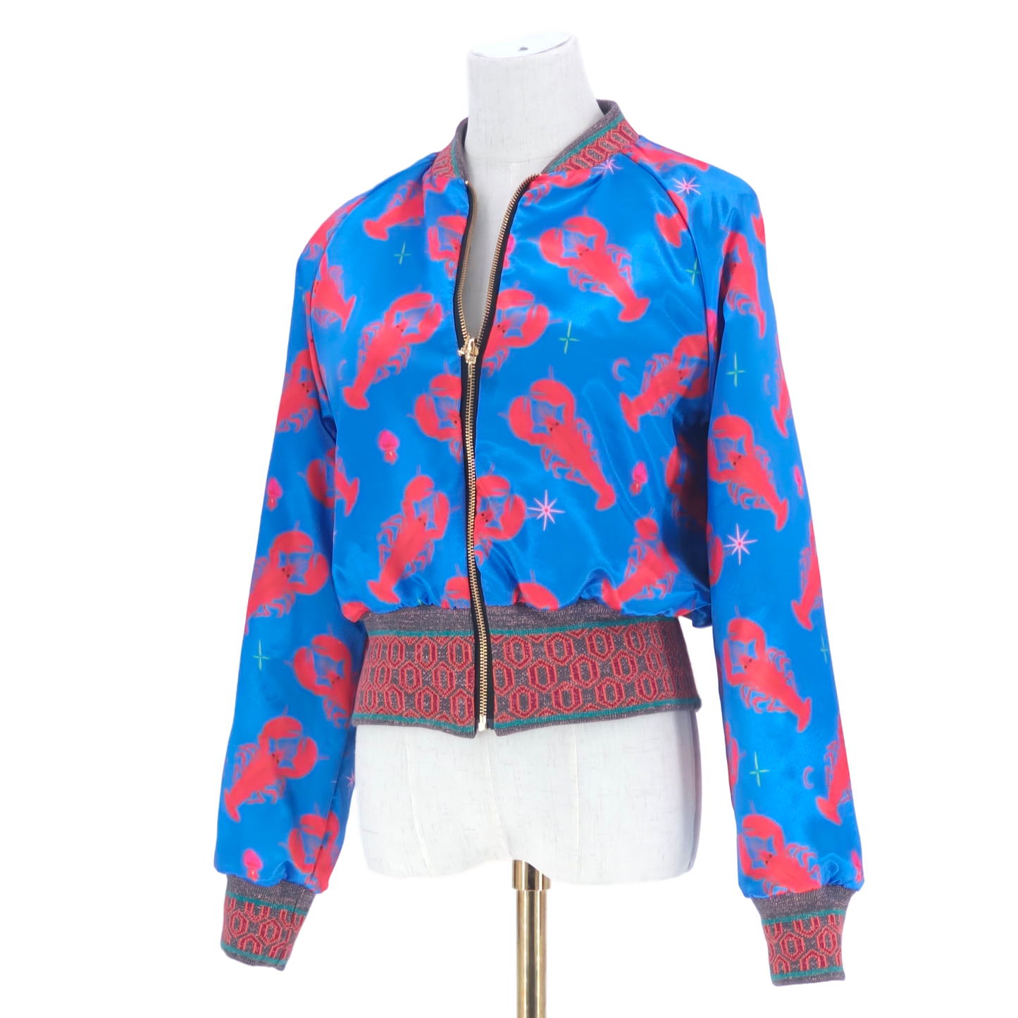 Medium Shades of Royal Blue Brocade