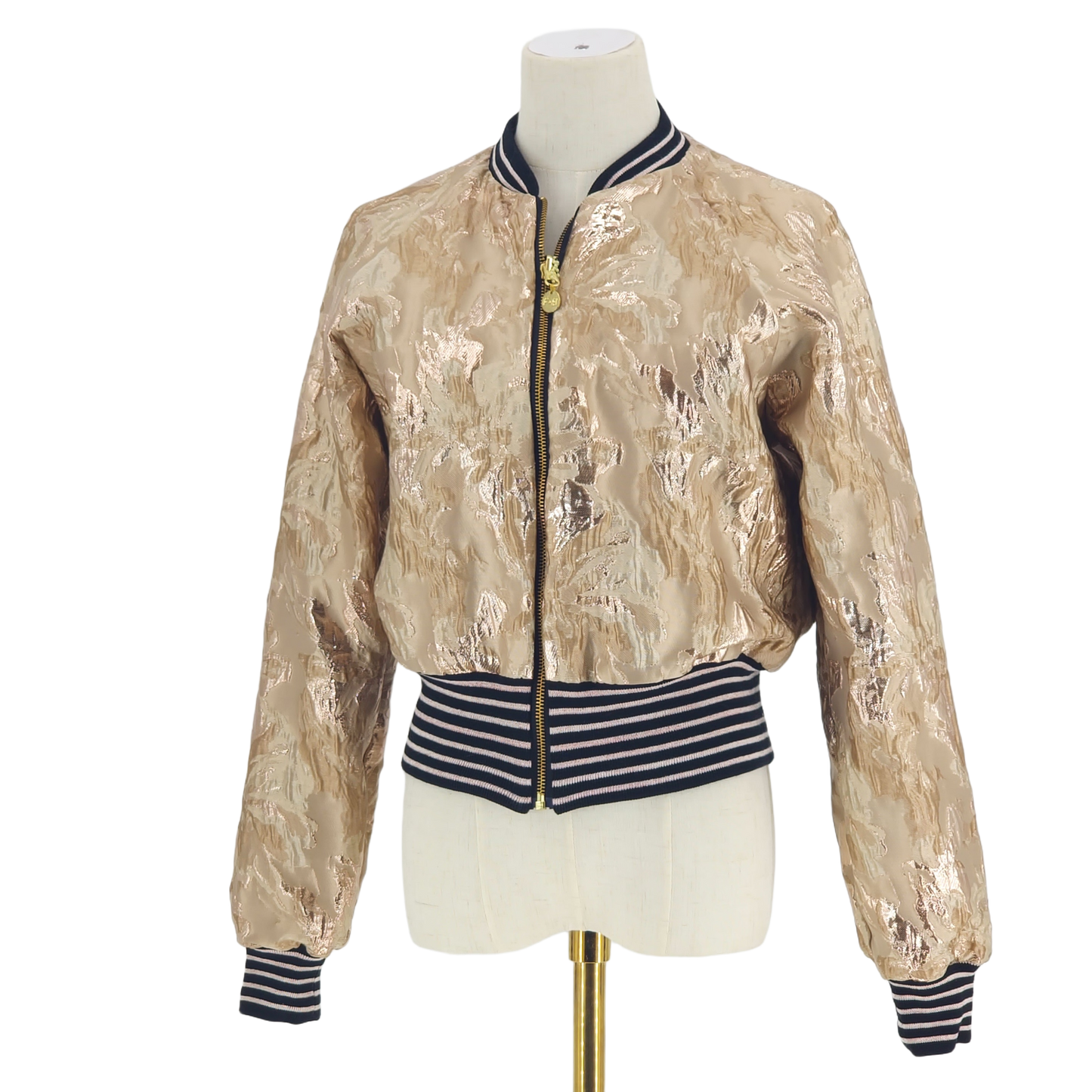 Small Beige an Antique Gold Brocade