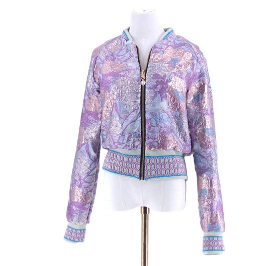 Large Blush Metalic Purple Brocade