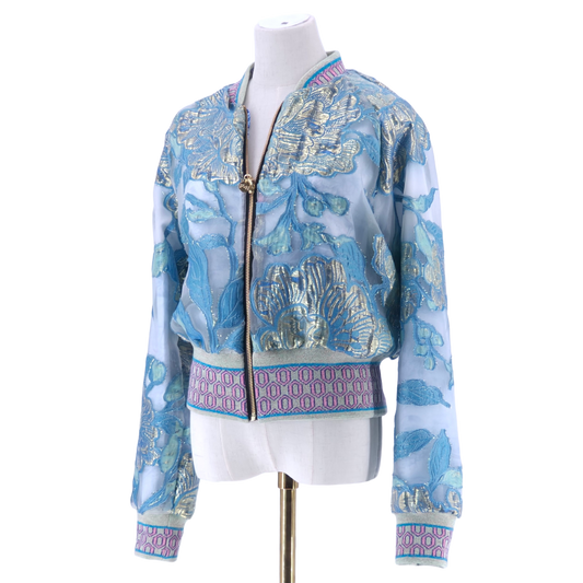 Large Blue and Green Brocade