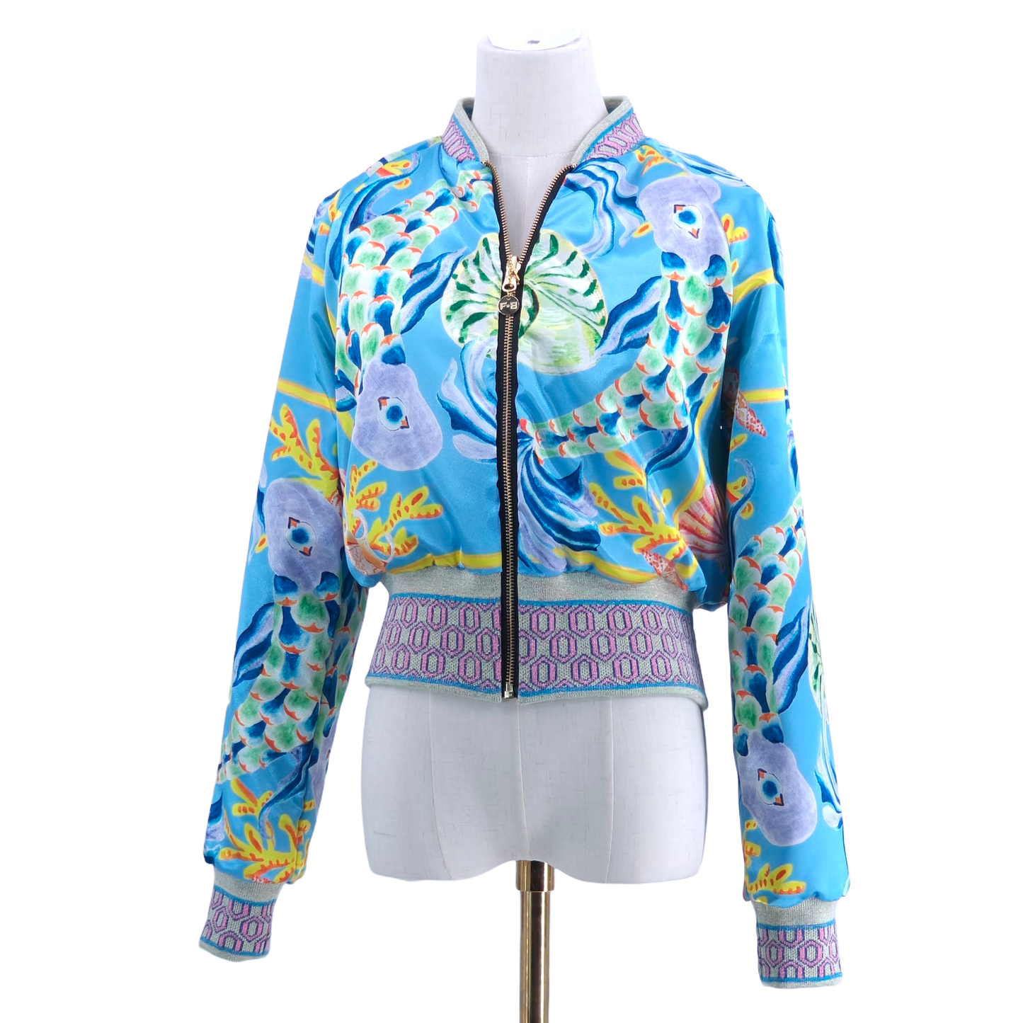 Small Blue and Green Brocade