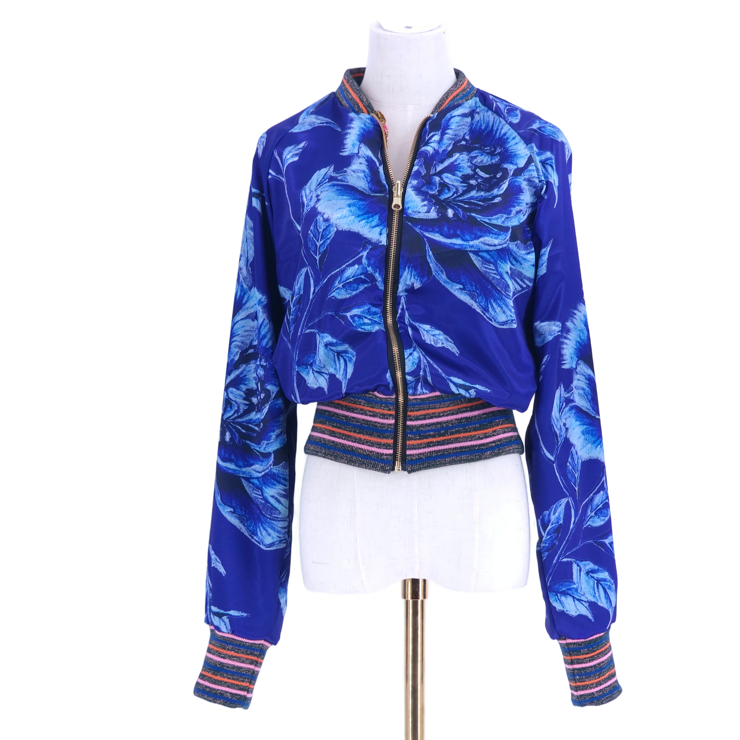 Large Pink and Gold Velvet Jacquard