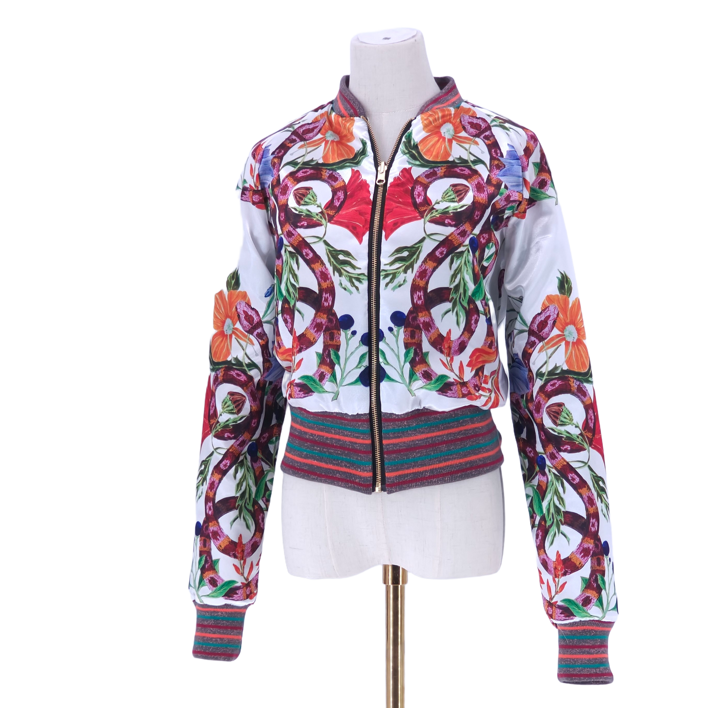 Large Pink and Green Flower Brocade