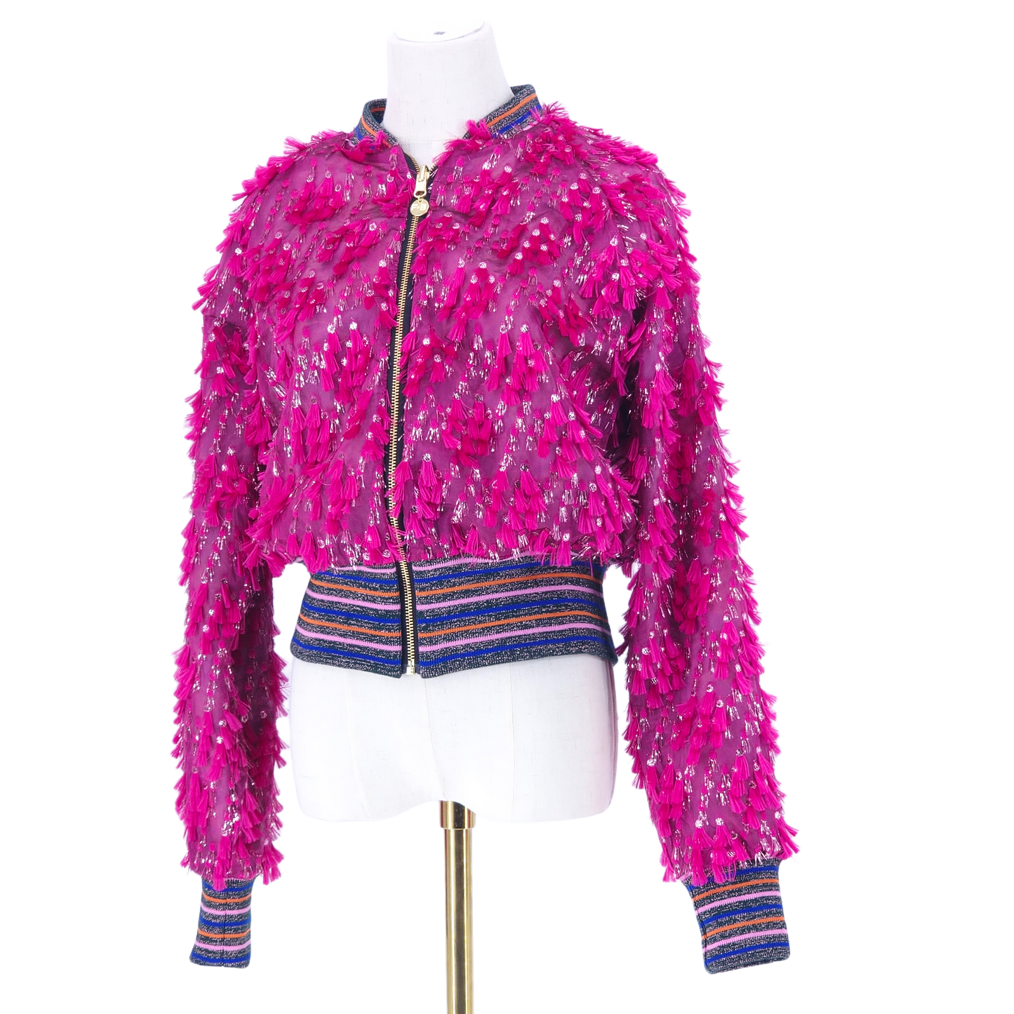 Large Cerise Fine Tassels